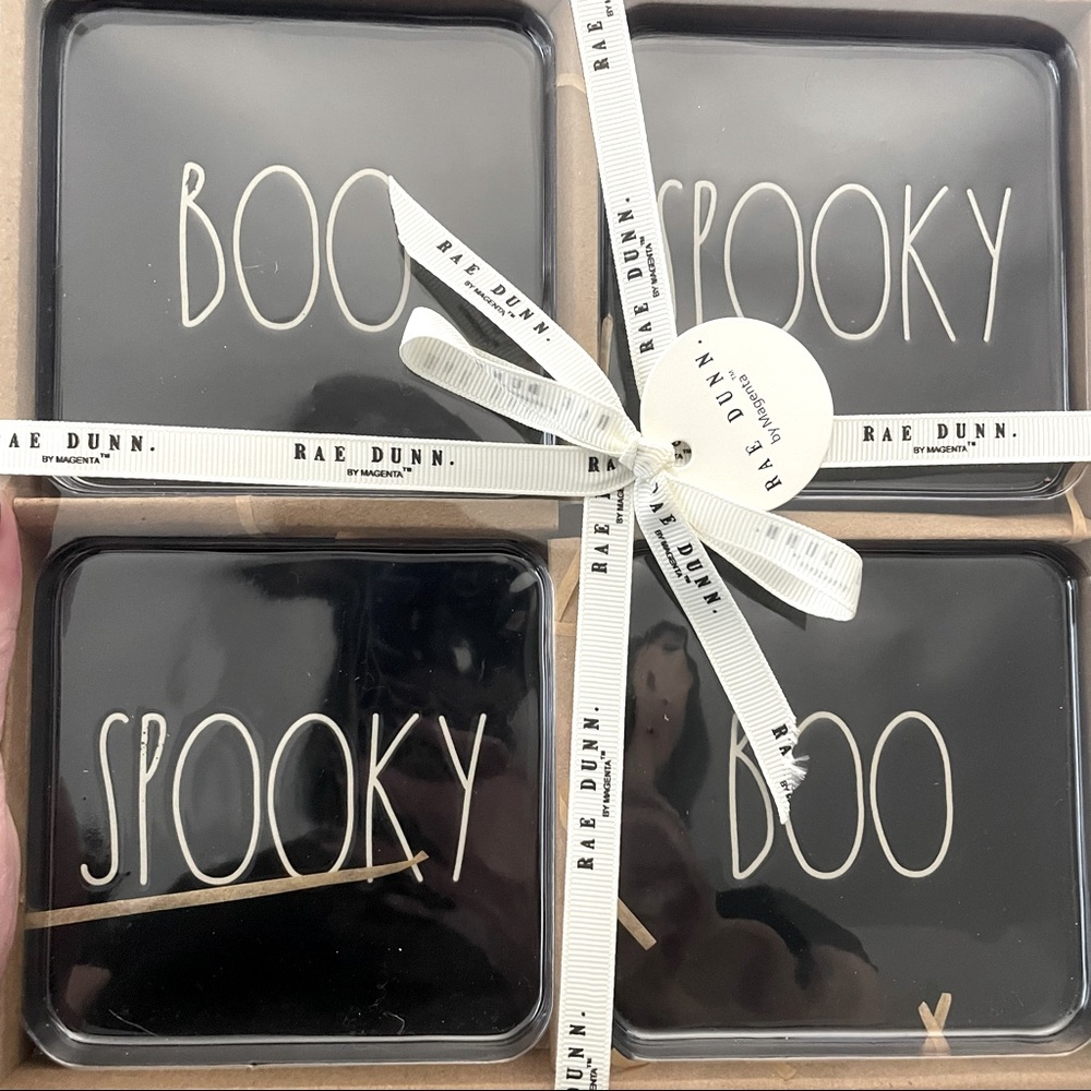 Black Ceramic Coaster Set